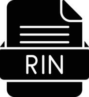 RIN File Format Line Icon vector