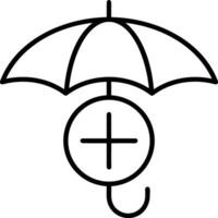 Umbrella protection icon symbol vector image. Illustration of the safety protect umbrella security design image