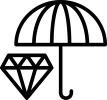 Umbrella protection icon symbol vector image. Illustration of the safety protect umbrella security design image