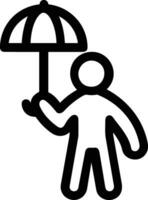 Umbrella protection icon symbol vector image. Illustration of the safety protect umbrella security design image