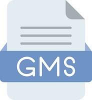 GMS File Format Line Icon vector