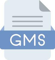 GMS File Format Line Icon vector