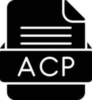 acp archivo formato línea icono vector