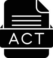 ACT File Format Line Icon vector