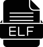 ELF File Format Line Icon vector