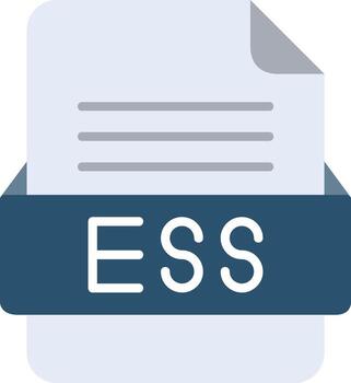 ESS File Format Line Icon vector
