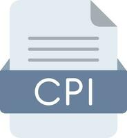 cpi archivo formato línea icono vector