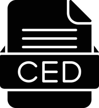 CED File Format Line Icon vector