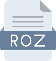 ROZ File Format Line Icon vector