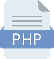 PHP File Format Line Icon vector