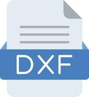 DXF File Format Line Icon vector