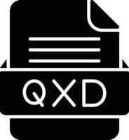 QXD File Format Line Icon vector