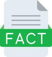 FACT File Format Line Icon vector