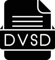 DVSD File Format Line Icon vector