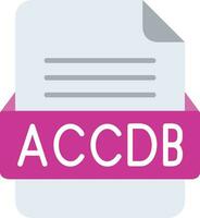 accdb archivo formato línea icono vector
