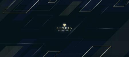 Luxurious dark blue background with sparkling gold and glitter. modern elegant abstract background vector