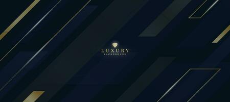 Luxurious dark blue background with sparkling gold and glitter. modern elegant abstract background vector