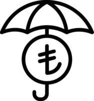 Umbrella protection icon symbol vector image. Illustration of the safety protect umbrella security design image