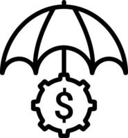 Umbrella protection icon symbol vector image. Illustration of the safety protect umbrella security design image