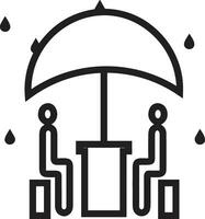 Umbrella protection icon symbol vector image. Illustration of the safety protect umbrella security design image