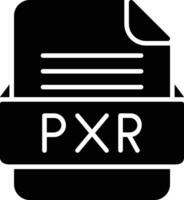 pxr archivo formato línea icono vector