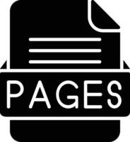 paginas archivo formato línea icono vector