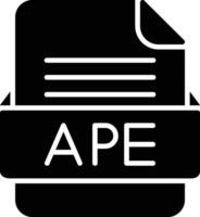 APE File Format Line Icon vector