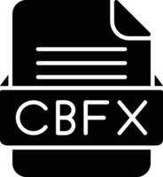 CBFX File Format Line Icon vector