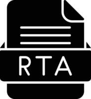 RTA File Format Line Icon vector