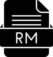 RM File Format Line Icon vector