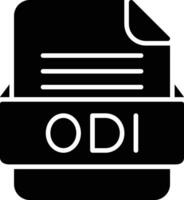 ODI File Format Line Icon vector