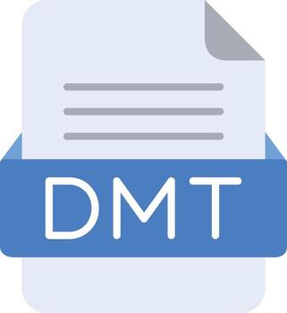 DMT File Format Line Icon vector