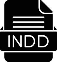 INDD File Format Line Icon vector