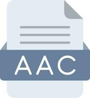 AAC File Format Line Icon vector
