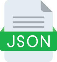 json archivo formato línea icono vector