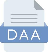 DAA File Format Line Icon vector