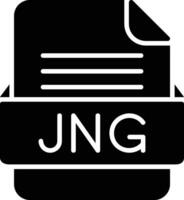 jng archivo formato línea icono vector