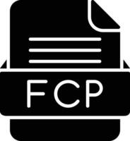 FCP File Format Line Icon vector