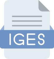 IGES File Format Line Icon vector