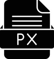 px archivo formato línea icono vector