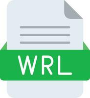 WRL File Format Line Icon vector