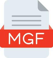 MGF File Format Line Icon vector