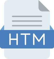 HTM File Format Line Icon vector