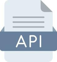 api archivo formato línea icono vector