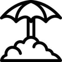 Umbrella protection icon symbol vector image. Illustration of the safety protect umbrella security design image