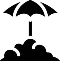 Umbrella protection icon symbol vector image. Illustration of the safety protect umbrella security design image