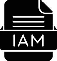 IAM File Format Line Icon vector