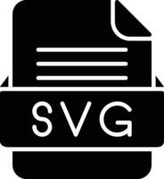 SVG File Format Line Icon vector