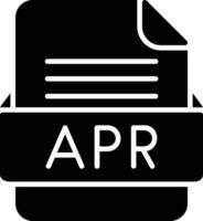 APR File Format Line Icon vector