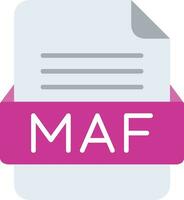 maf archivo formato línea icono vector